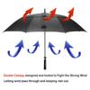 LANBRELLA Golf Umbrella Extra Large Oversize 80 Inch Windproof Stick Umbrella Double Canopy Vented Manual Open Close - C1.2 Black view 2