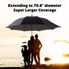 LANBRELLA Golf Umbrella Extra Large Oversize 80 Inch Windproof Stick Umbrella Double Canopy Vented Manual Open Close - C1.2 Black view 3