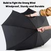 LANBRELLA Golf Umbrella Extra Large Oversize 80 Inch Windproof Stick Umbrella Double Canopy Vented Manual Open Close - C1.2 Black view 4