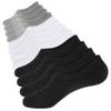 CLOSEMATE Mens No Show Socks Cotton Thin High Elasticity Low Cut Ankle Socks with Non Slip Grips 6 Pairs (2Black2White2Grey, Size S) view 1