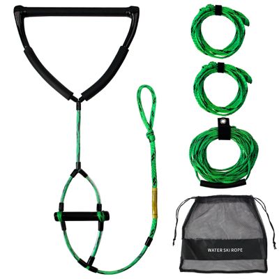 MAYAPHILOS 75ft Wakeboard Water Ski Kneeboard Rope with 15in Floating Handles,4 Sections Watersports Tow Rope for Tubing
