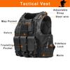 AZB Tactical Vest Adjustable Airsoft Paintball Vest with Removable Pouch view 2