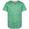 Phoneutrix Blank Plain Hip Hop Hipster Baseball Jersey Button Down Shirts Sports Uniforms Men Women Jersey (Green-Stripe, Large) view 2