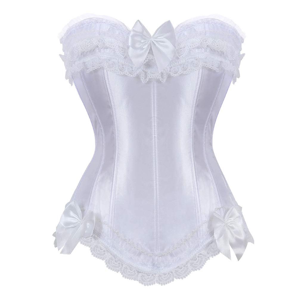 ICEGIA Fashion Womens Lace Up Corset Top Overbust Body Shaper Bustier Corsets for Women