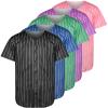 Phoneutrix Blank Plain Hip Hop Hipster Baseball Jersey Button Down Shirts Sports Uniforms Men Women Jersey (Black-Stripe, X-Large) view 1