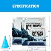 ABOXOBOG Reusable Ice Packs for Coolers Long Lasting Gel Freezer Packs for Cooler Bag Lunch Box,Keeps Food Cold Fresh (3 Pack, S(6.5"x7.5")) view 2