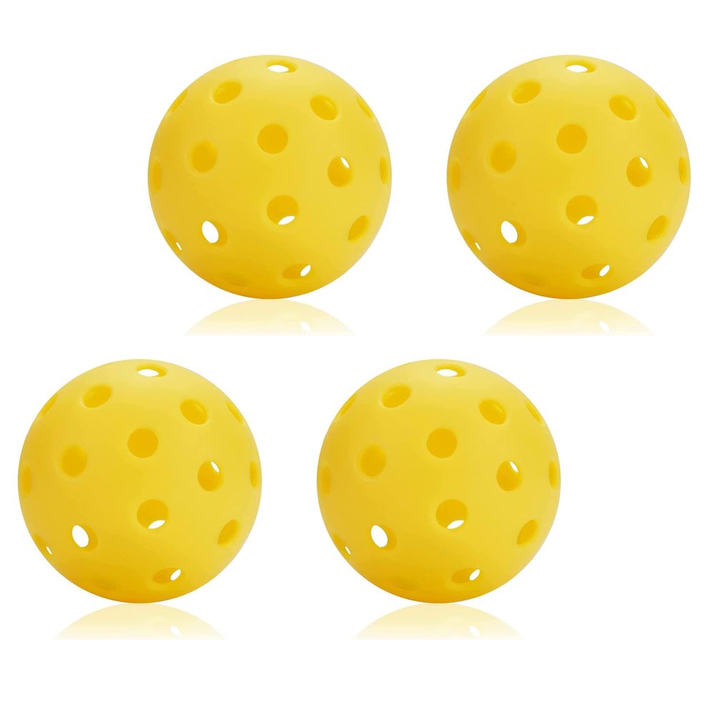 AMYPUK Pickleballs, Outdoor Pickleball Balls, 40 Holes Outdoor USAPA Approved Pickleballs for Pack of 4/12 (Yellow)