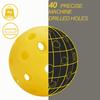 AMYPUK Pickleballs, Outdoor Pickleball Balls, 40 Holes Outdoor USAPA Approved Pickleballs for Pack of 4/12 (Yellow) view 3
