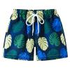 Alvivi Baby Toddler Boys Swim Trunks Hawaiian Beach Shorts Cartoon Floral Print Short Pants Swimwear Navy Blue 2-3 Years view 1