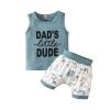Afunbaby Baby Boy Summer Clothes Dads Tee Shirt Sleeveless Tank Top Shorts Cute Newborn Infant 6 12 18 24 Month Outfit (Cat Print,0-6 Months) view 1
