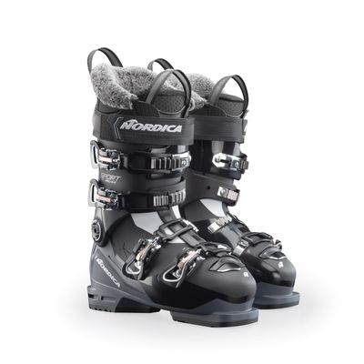 NORDICA Women's Durable Warm Insulated Water-Resistant All-Mountain Sportmachine 3 75 W Ski Boots, Black/Anthracite/Pink, 27.5