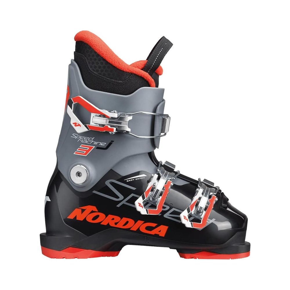 Nordica Speedmachine J3 Kid's Alpine Ski Boots (Black/Anthracite/Red, 20.5)