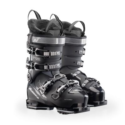NORDICA Women's Speedmachine 3 85 W Durable Adjustable Warm Insulated Water-Resistant Grip Walk All-Mountain Touring Ski Boots, Black/Anthracite/White, 24.5