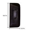 Calabria Slim Half Clip Soft Eyeglass Case 4 PACK-2 Black & 2 Brown Syn. Leather view 2