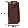 Calabria Soft Eyeglass Case 2 PACK,Belt Attach,Vertical 1 Black &1 Brown Syn.Leather&Felt view 3
