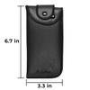 Calabria Soft Eyeglass Case 2 PACK,Belt Attach,Vertical 1 Black &1 Brown Syn.Leather&Felt view 4