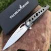 TACTICAL GEARZ Pocket Folding Knife for EDC, Carbon Fiber Handle, D2 Steel Blade, Includes Sheath (Felis) view 1