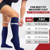 BAMS Plus Size Compression Socks Wide Calf XL XXL XXXL  Graduated Knee-High Support, Viscose from Bamboo Easy-On/Easy-Off (Navy, 4XL) view 2