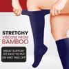 BAMS Plus Size Compression Socks Wide Calf XL XXL XXXL  Graduated Knee-High Support, Viscose from Bamboo Easy-On/Easy-Off (Navy, 4XL) view 3