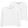 Carter's Little Boys' Long Sleeve 2-Pack Cotton Undershirts (4-5, White) view 1