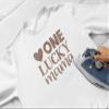 One Lucky Mama Iron On Decal, Mom Heat Transfer for Clothing and DIY Crafts, Pick Size Color (Black) view 2