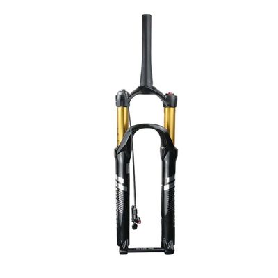 Jejy Remote Lockout Thru Axle 15mm Front Fork MTB Bicycle 27.5/29 Inch, Magnesium Alloy Suspension Forks Disc Brake Shock Absorber (Color : Tapered, Size : 27.5)