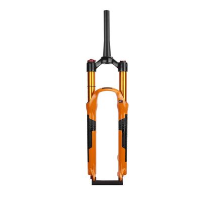 Jejy Front Fork Bicycle 27.5inch Shock Absorber Disk Brakes, Magnesium Alloy Mountain Bike Suspension Fork 29inch Shoulder Control (Color : Tapered Tube, Size : 27.5)