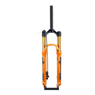 Jejy MTB Suspension Forks 1-1/8" Straight/Tapered Tube Disc Brake 27.5inch/29inch, Mountain Bike Front Fork Pressure Rebound Adjust (Color : Straight Tube, Size : 27.5)