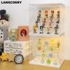 LANSCOERY LED Lighted Acrylic Display Case, 4 Tier Display Box for Collectibles and Action Figures, Clear Dustproof Organizer with White Base  11.8x8.9x11inch view 2