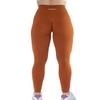AUROLA Seamless Scrunch Tights Tummy Control Gym Fitness Yoga Pants Girl Sport Active Workout Leggings for Women (L, Gold Fire) view 3