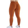 AUROLA Seamless Scrunch Tights Tummy Control Gym Fitness Yoga Pants Girl Sport Active Workout Leggings for Women (L, Gold Fire) view 4