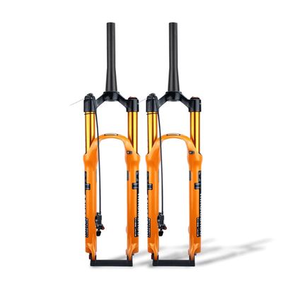 Jejy 27.5/29 Inch Magnesium Alloy MTB Front Fork, Suspension Forks Bicycle Rebound Adjustment Travel 120mm QR 9mm Outdoor (Color : Tapered Tube, Size : 27.5)