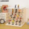 LANSCOERY LED Lighted Acrylic Display Case, 5 Tier Display Box for Collectibles and Action Figures, Clear Dustproof Organizer with White Base  11.8x11x11.8inch view 4