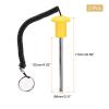 uxcell 8mm x 125mm Weight Stack Pin with Pull Rope Magnetic Strength Training Equipment Accessories for Fitness Training Yellow 2pcs view 2