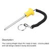 uxcell 8mm x 125mm Weight Stack Pin with Pull Rope Magnetic Strength Training Equipment Accessories for Fitness Training Yellow 2pcs view 3