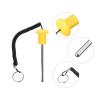 uxcell 8mm x 125mm Weight Stack Pin with Pull Rope Magnetic Strength Training Equipment Accessories for Fitness Training Yellow 2pcs view 4