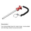 uxcell 10mm x 105mm Weight Stack Pin with Pull Rope Magnetic Strength Training Equipment Accessories for Fitness Training Red view 3