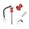 uxcell 10mm x 105mm Weight Stack Pin with Pull Rope Magnetic Strength Training Equipment Accessories for Fitness Training Red view 4