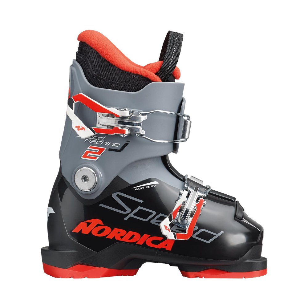 Nordica Speedmachine J2 Kid's Alpine Ski Boots (Black/Anthracite/Red, 17.5)