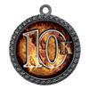 10 Pack of Flame 10K Silver 2.25 Inch Medals Trophy Awards with Red White Blue Neck Ribbons D212S-EMFCL816-10PK view 1