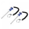 uxcell 8mm x 125mm Weight Stack Pin with Pull Rope Magnetic Strength Training Equipment Accessories for Fitness Training Blue 2pcs view 1