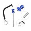 uxcell 8mm x 125mm Weight Stack Pin with Pull Rope Magnetic Strength Training Equipment Accessories for Fitness Training Blue 2pcs view 4