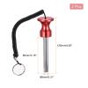 uxcell 10mm x 80mm Weight Stack Pin with Pull Rope Magnetic Strength Training Equipment Accessories for Fitness Training Red 2pcs view 2