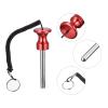 uxcell 10mm x 80mm Weight Stack Pin with Pull Rope Magnetic Strength Training Equipment Accessories for Fitness Training Red 2pcs view 4