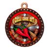 10 Pack of Chili Cook Off Bronze 2.25 Inch Medals Trophy Awards with Red White Blue Neck Ribbons D212B-FCL437-10PK view 1
