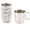 Doherty 4PCS Stackable Stainless Steel Camping Cups with Folding Handle Outdoor Travel Cup Set Camping Stackable Cups view 1