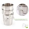 Doherty 4PCS Stackable Stainless Steel Camping Cups with Folding Handle Outdoor Travel Cup Set Camping Stackable Cups view 2