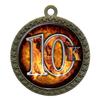 10 Pack of Flame 10K Gold 2.25 Inch Medals Trophy Awards with Red White Blue Neck Ribbons D212G-EMFCL816-10PK view 1