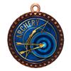 10 Pack of Archery Bronze 2.25 Inch Medals Trophy Awards with Red White Blue Neck Ribbons D212B-EG6-10PK