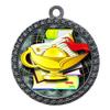 10 Pack of Lamp of Knowledge Silver 2.25 Inch Medals Trophy Awards with Red White Blue Neck Ribbons D212S-FCL418-10PK view 1